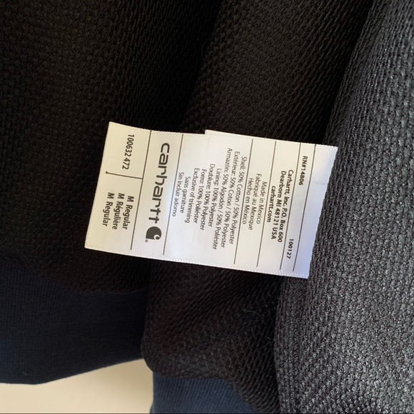 SOLD - Carhartt Men's Mid-weight Lined Water Repellent Sweatshirt Rain Defender - Picture 8 of 9